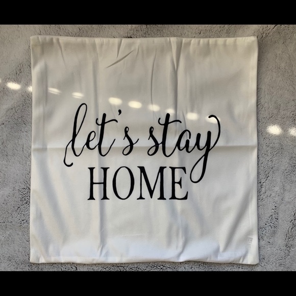 Let’s Stay Home Pillow Cover - Picture 2 of 4